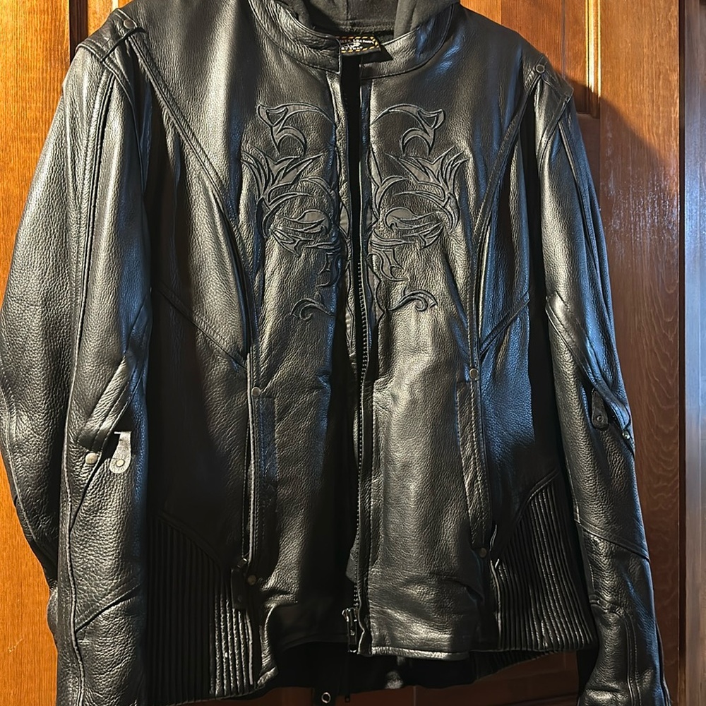 Milwaukee leather woman’s motorcycle riding jacket